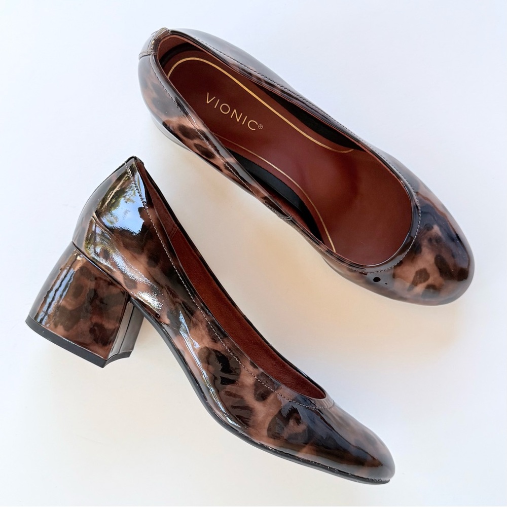 Vionic Carmel Leopard / Tortoise Shell Print Pate… - image 1